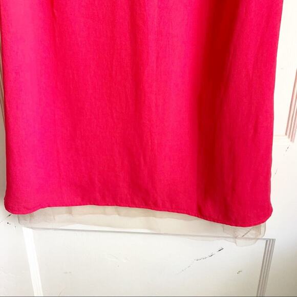 BCBGMAXAZRIA Runway Cardine Drape Chiffon V-Neck Dress Style Red Size Small S - Picture 7 of 14